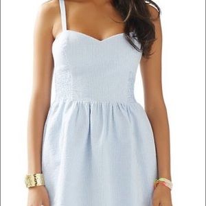 Lily Pulitzer blue seersucker dress